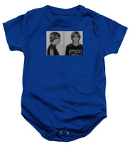Bill Gates Mug Shot Horizontal Black And White - Baby Onesie