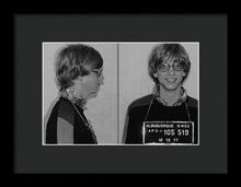 Bill Gates Mug Shot Horizontal Black And White - Framed Print