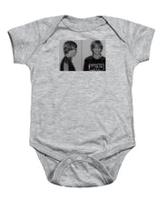 Bill Gates Mug Shot Horizontal Black And White - Baby Onesie