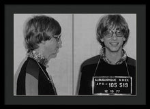Bill Gates Mug Shot Horizontal Black And White - Framed Print