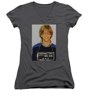 Bill Gates Mug Shot Vertical Color - Women's V-Neck (Athletic Fit)
