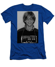 Bill Gates Mug Shot Vertical Black And White - Men's T-Shirt (Athletic Fit)