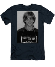 Bill Gates Mug Shot Vertical Black And White - Men's T-Shirt (Athletic Fit)
