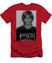 Bill Gates Mug Shot Vertical Black And White - Men's T-Shirt (Athletic Fit)