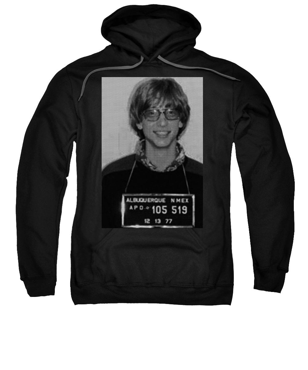Bill Gates Mug Shot Vertical Black And White - Sweatshirt
