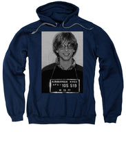 Bill Gates Mug Shot Vertical Black And White - Sweatshirt