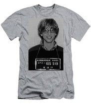 Bill Gates Mug Shot Vertical Black And White - Men's T-Shirt (Athletic Fit)