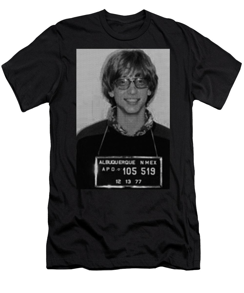 Bill Gates Mug Shot Vertical Black And White - Men's T-Shirt (Athletic Fit)