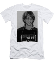 Bill Gates Mug Shot Vertical Black And White - Men's T-Shirt (Athletic Fit)