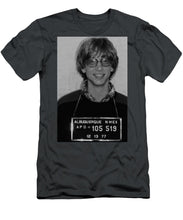 Bill Gates Mug Shot Vertical Black And White - Men's T-Shirt (Athletic Fit)