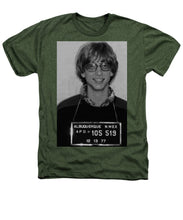 Bill Gates Mug Shot Vertical Black And White - Heathers T-Shirt