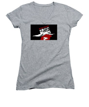 Rise Bleed For Art - Women's V-Neck (Athletic Fit)
