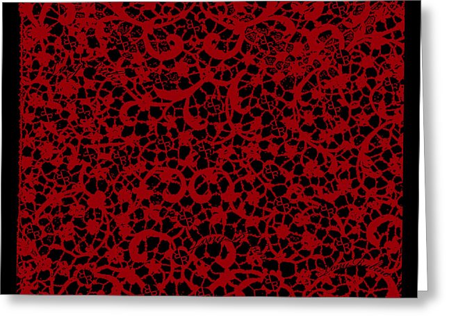 Blood Lace - Greeting Card Greeting Card Pixels Single Card  
