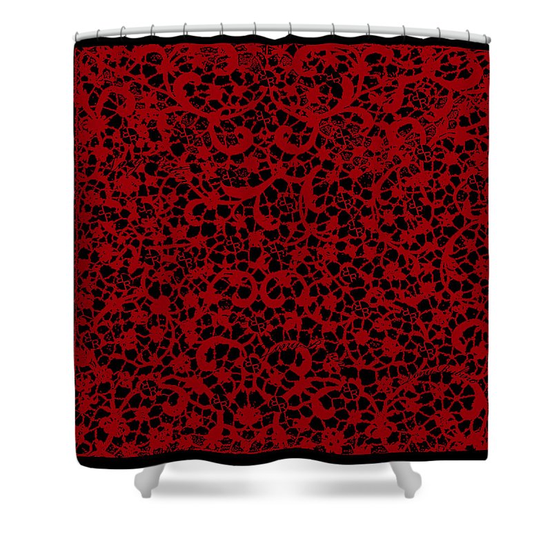 Blood Lace - Shower Curtain Shower Curtain Pixels 71