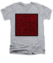 Blood Lace - Men's V-Neck T-Shirt Men's V-Neck T-Shirt Pixels Heather Small 