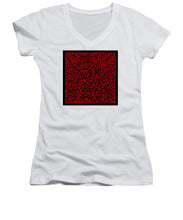 Blood Lace - Women's V-Neck (Athletic Fit) Women's V-Neck (Athletic Fit) Pixels White Small 