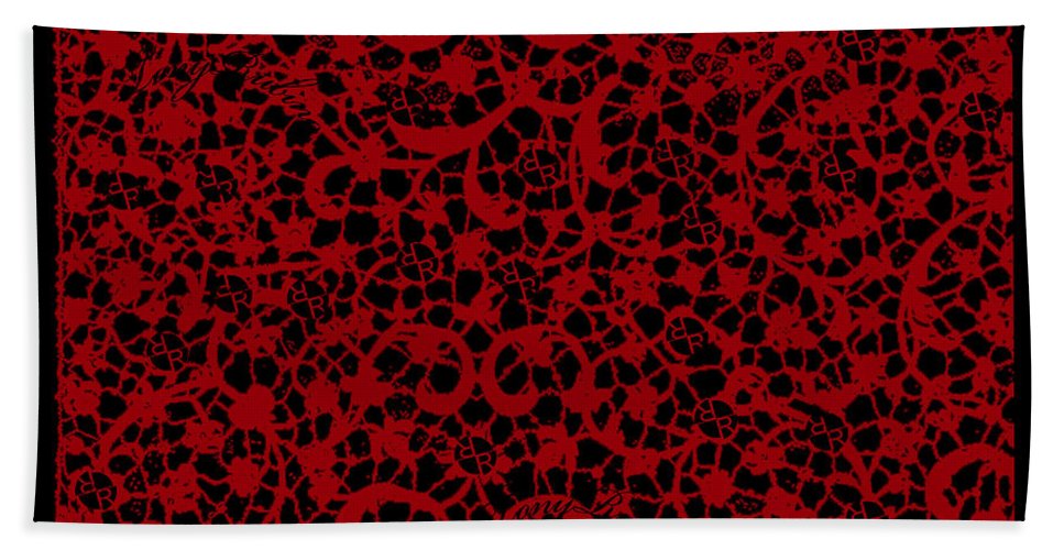 Blood Lace - Bath Towel Bath Towel Pixels Hand Towel (15