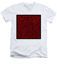 Blood Lace - Men's V-Neck T-Shirt Men's V-Neck T-Shirt Pixels White Small 