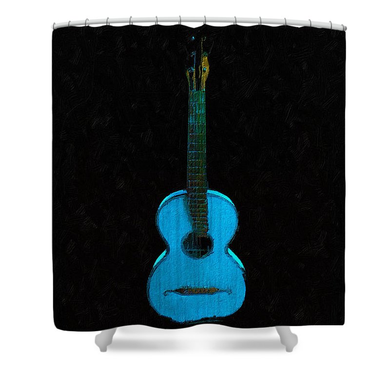 Blue Guitar - Shower Curtain