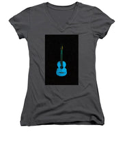 Blue Guitar - Women's V-Neck (Athletic Fit)