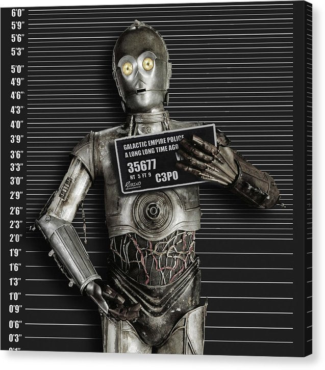 C-3po Mug Shot - Canvas Print Canvas Print Pixels 8.000