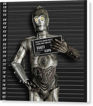 C-3po Mug Shot - Canvas Print Canvas Print Pixels 8.000" x 8.000" White Glossy