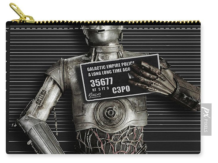 C-3po Mug Shot - Carry-All Pouch Carry-All Pouch Pixels Small (6