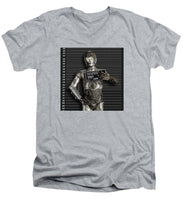 C-3po Mug Shot - Men's V-Neck T-Shirt Men's V-Neck T-Shirt Pixels Heather Small 