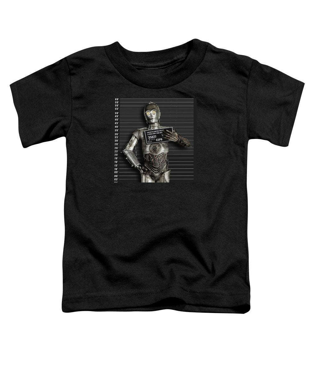 C-3po Mug Shot - Toddler T-Shirt Toddler T-Shirt Pixels Black Small 