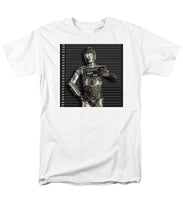 C-3po Mug Shot - Men's T-Shirt  (Regular Fit) Men's T-Shirt (Regular Fit) Pixels White Small 