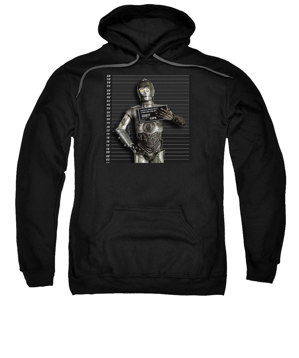C-3po Mug Shot - Sweatshirt Sweatshirt Pixels Black Small 