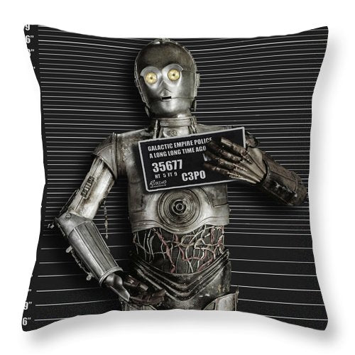 C-3po Mug Shot - Throw Pillow Throw Pillow Pixels 14