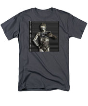 C-3po Mug Shot - Men's T-Shirt  (Regular Fit) Men's T-Shirt (Regular Fit) Pixels Charcoal Small 