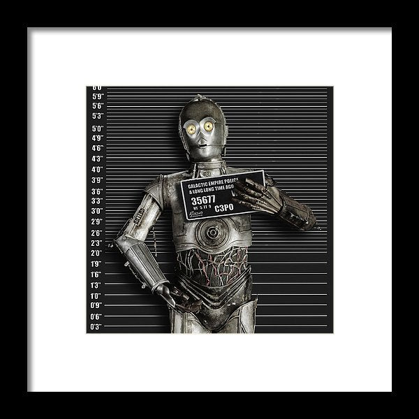 C-3po Mug Shot - Framed Print Framed Print Pixels 8.000