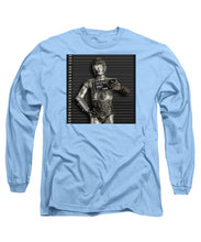 C-3po Mug Shot - Long Sleeve T-Shirt Long Sleeve T-Shirt Pixels Carolina Blue Small 