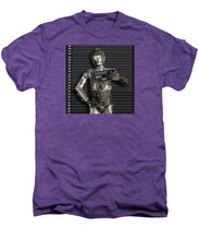 C-3po Mug Shot - Men's Premium T-Shirt Men's Premium T-Shirt Pixels Deep Purple Heather Small 