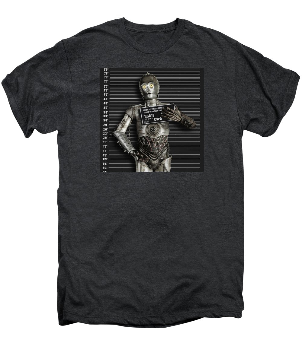 C-3po Mug Shot - Men's Premium T-Shirt Men's Premium T-Shirt Pixels   