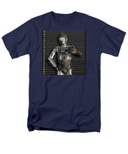 C-3po Mug Shot - Men's T-Shirt  (Regular Fit) Men's T-Shirt (Regular Fit) Pixels Navy Small 