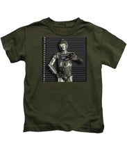 C-3po Mug Shot - Kids T-Shirt Kids T-Shirt Pixels Military Green Small 