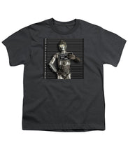 C-3po Mug Shot - Youth T-Shirt Youth T-Shirt Pixels Charcoal Small 