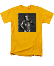 C-3po Mug Shot - Men's T-Shirt  (Regular Fit) Men's T-Shirt (Regular Fit) Pixels Gold Small 