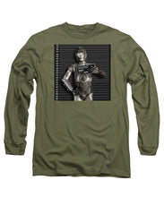 C-3po Mug Shot - Long Sleeve T-Shirt Long Sleeve T-Shirt Pixels Military Green Small 