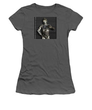 C-3po Mug Shot - Women's T-Shirt (Athletic Fit) Women's T-Shirt (Athletic Fit) Pixels Charcoal Small 