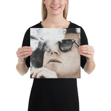 John F Kennedy Cigar and Sunglasses JFK Color Thick Canvas
