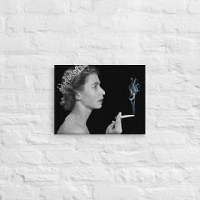Queen Elizabeth Smoking Canvas