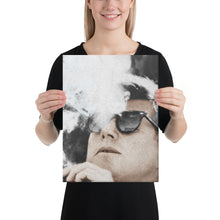 John F Kennedy Cigar and Sunglasses JFK Color Thick Canvas