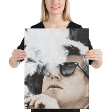 John F Kennedy Cigar and Sunglasses JFK Color Thick Canvas