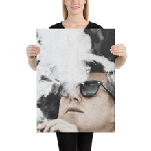 John F Kennedy Cigar and Sunglasses JFK Color Thick Canvas