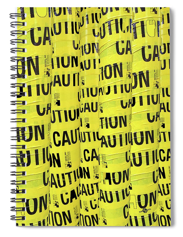 Caution - Spiral Notebook