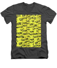 Caution - Men's V-Neck T-Shirt